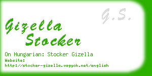 gizella stocker business card